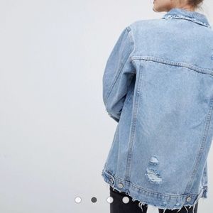 Oversized Distressed Denim Jacket